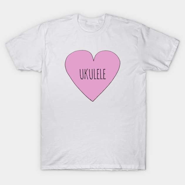 UKULELE LOVE T-Shirt by wanungara